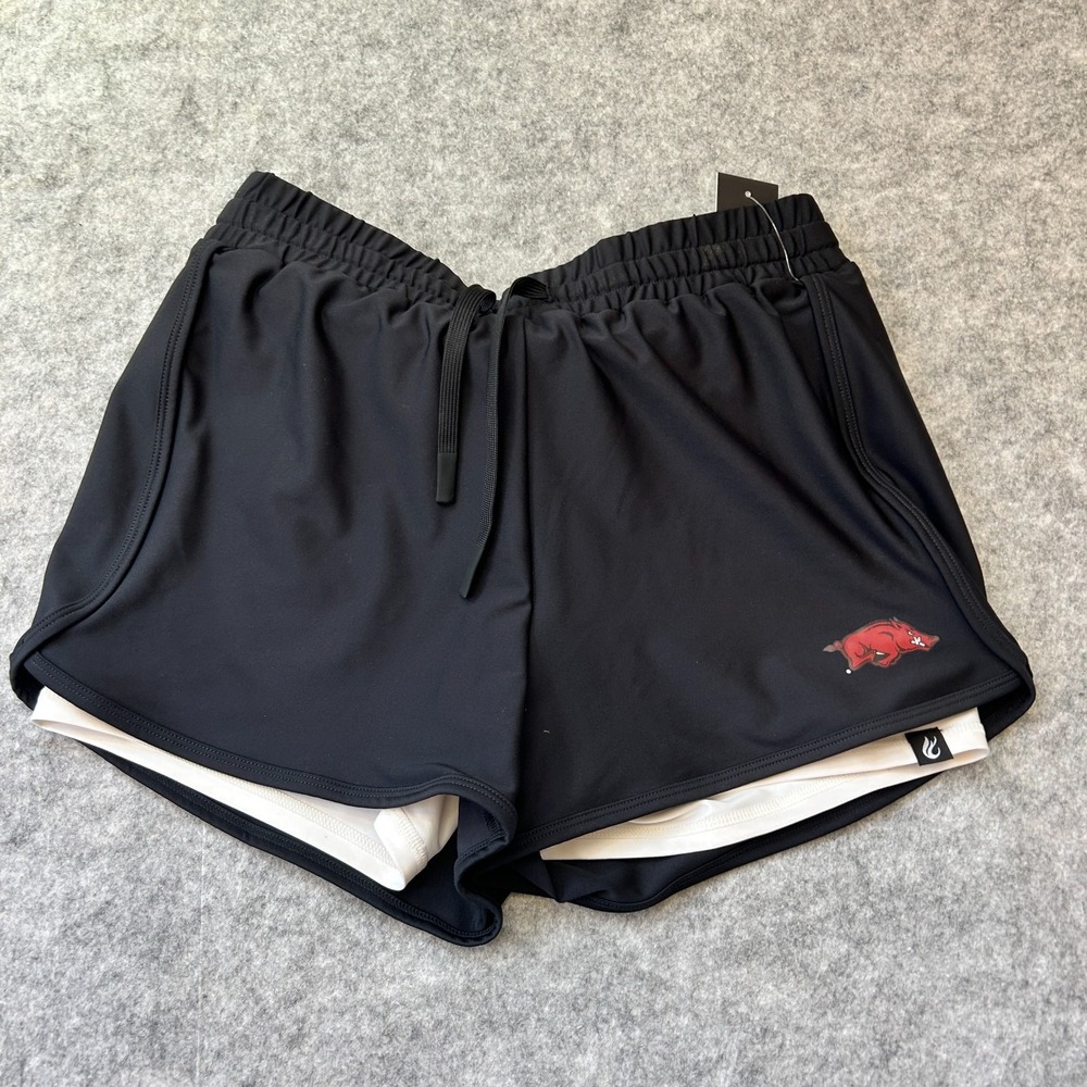 Arkansas Razorbacks Running Shorts Womens Small - Black - Certo - Brand New